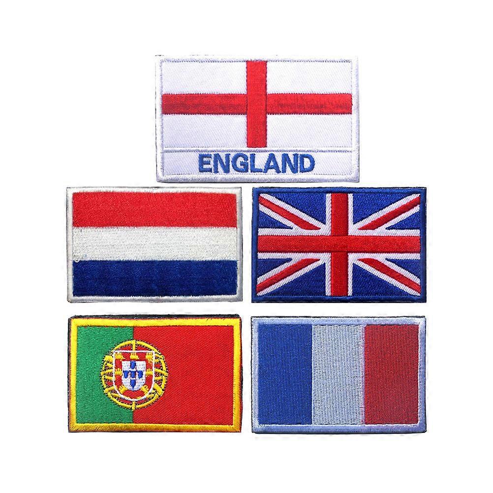 Sports Embroidery Armband Accessories with Assorted Color Polyester Cloth Paste for Clothes Use 5 Pcs