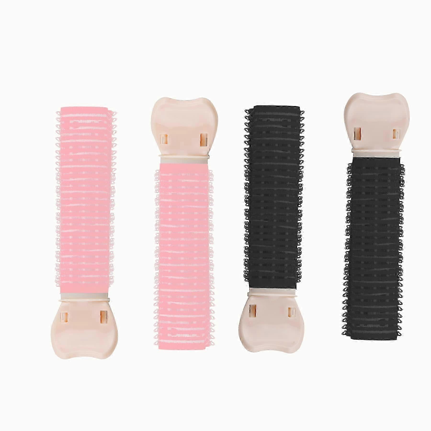 4PCS Hair Rollers Volumizing Curlers Root Clips, Fluffy Lazy Instant Bang Heatless Curler