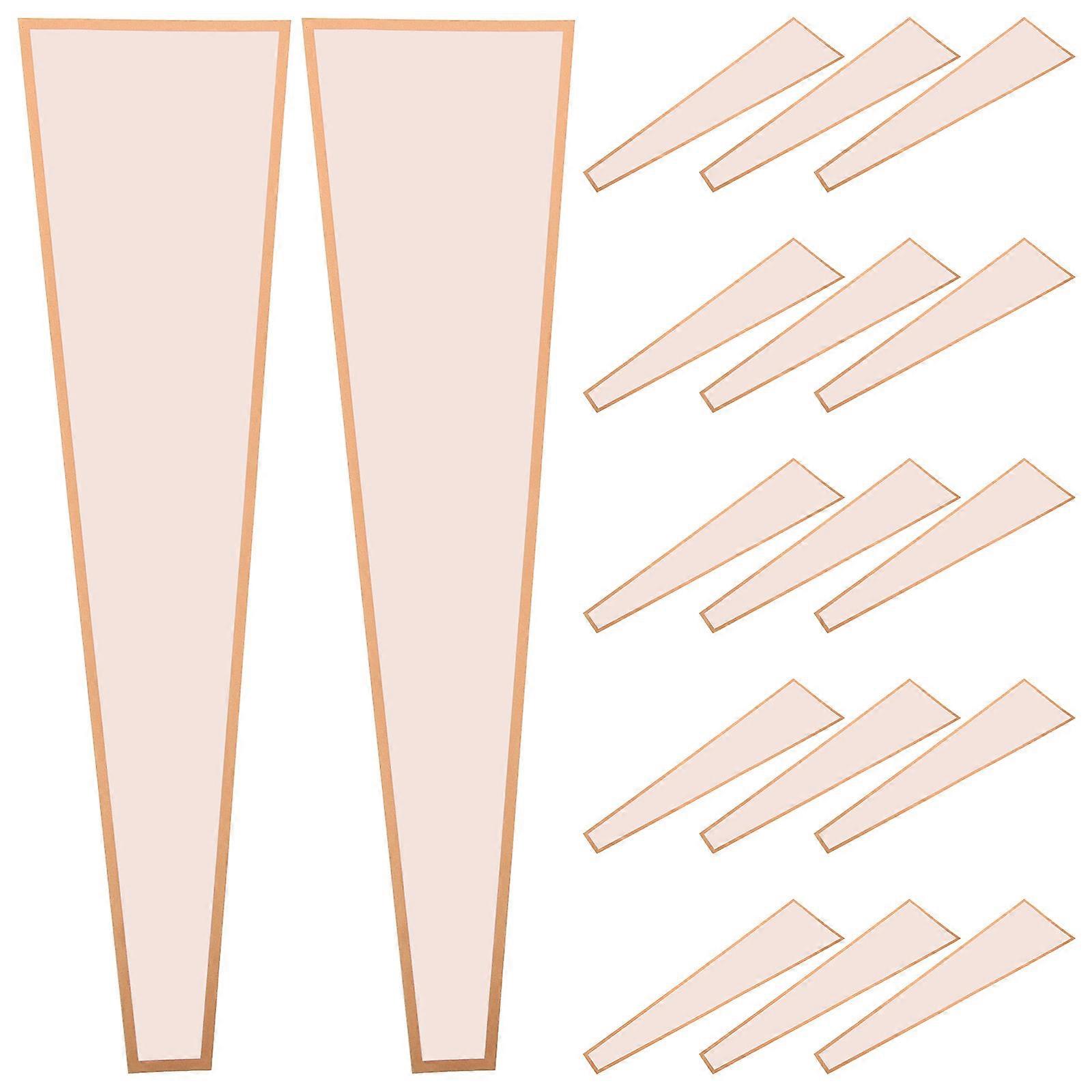 حقيبة تغليف باقة 50 قطعة أكياس تغليف نصف شفافة لعشاق DIY باللون الوردي مع ميزة مقاومة للماء