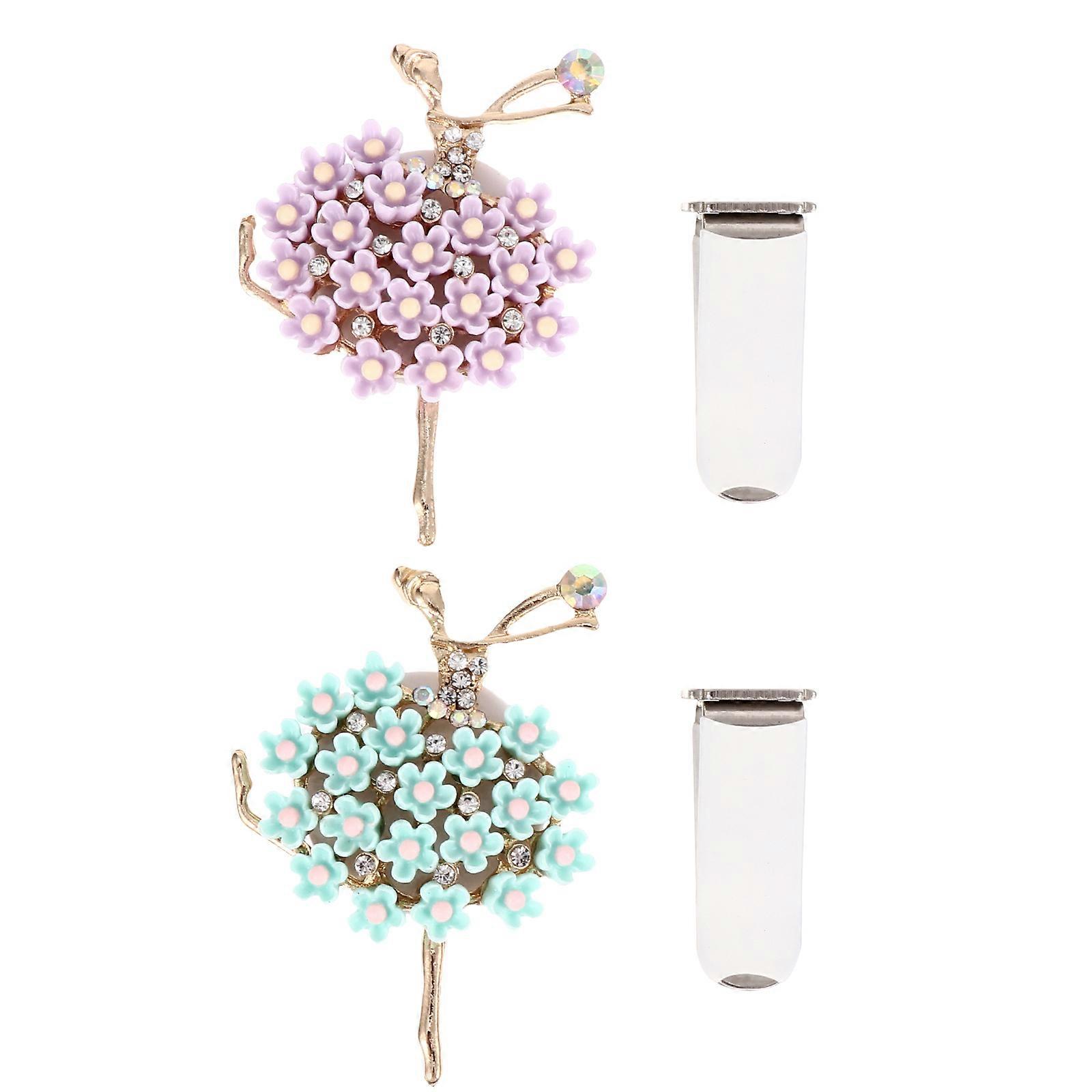 Diamond Shape Aroma Clip Car Air Freshener For Drivers Assorted Color Elegant Design 2Pcs