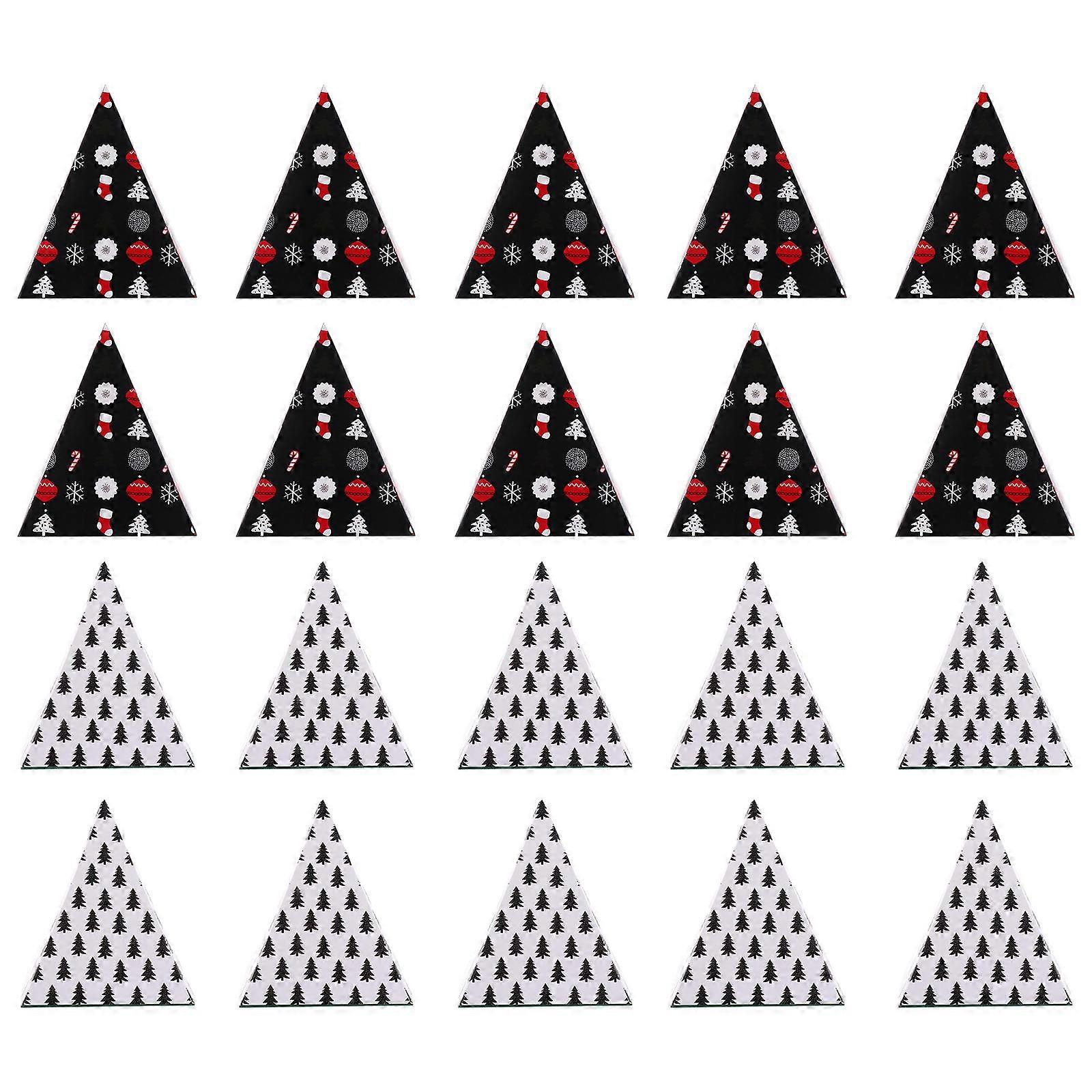 مثلث شكل علب الحلوى تغليف الهدايا 20 قطعة لعيد الميلاد مناسبة للأصدقاء والأطفال حاويات تخزين 9x9x11.5 سم ألوان متنوعة
