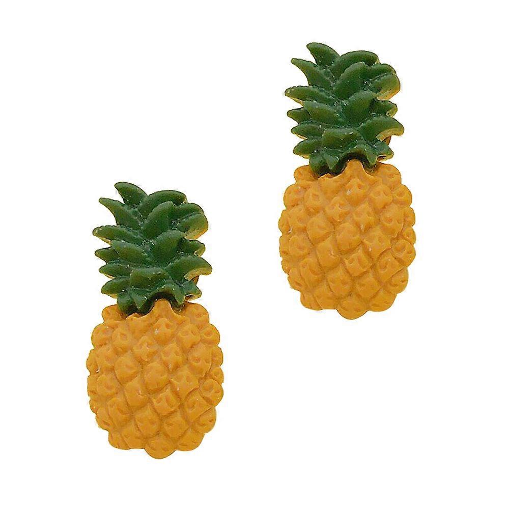 Minimalist Pineapple Jewelry For Girls Round And Oval Ear Studs Designed For Engagement And Dating Events In Vibrant Orange 3 Pairs
