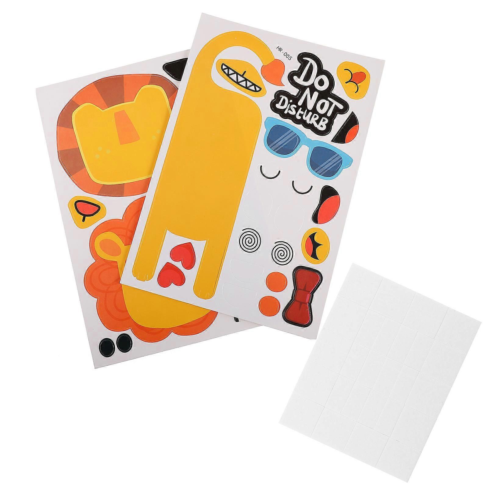 Creative Hand-Made Door Signs With Animal Shapes Designed For Children DIY Projects and Home Decor 25x17.5cm 2Set