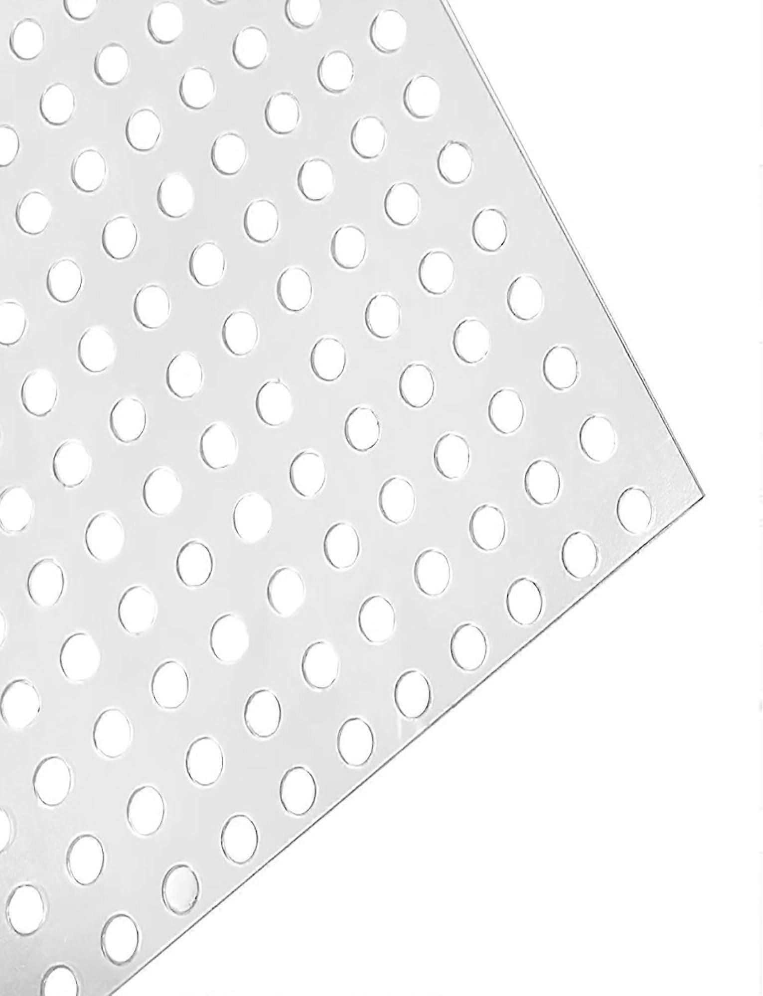 Perforated polycarbonate sheets, lightweight plastic grid panels for decorative and leakproof window applications, 19.6x39.3in.