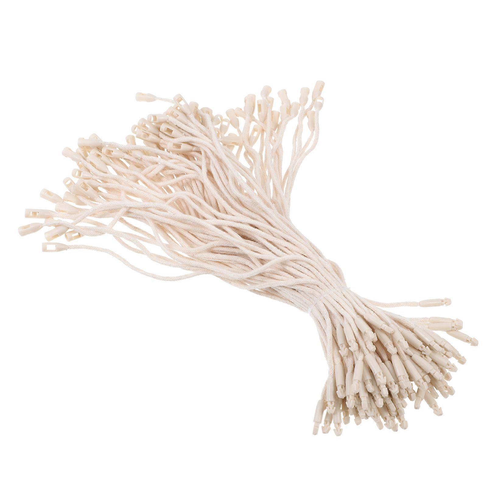 Beige Cotton Garment Tag Rope for Hanging Use 1000pcs Lock Pin