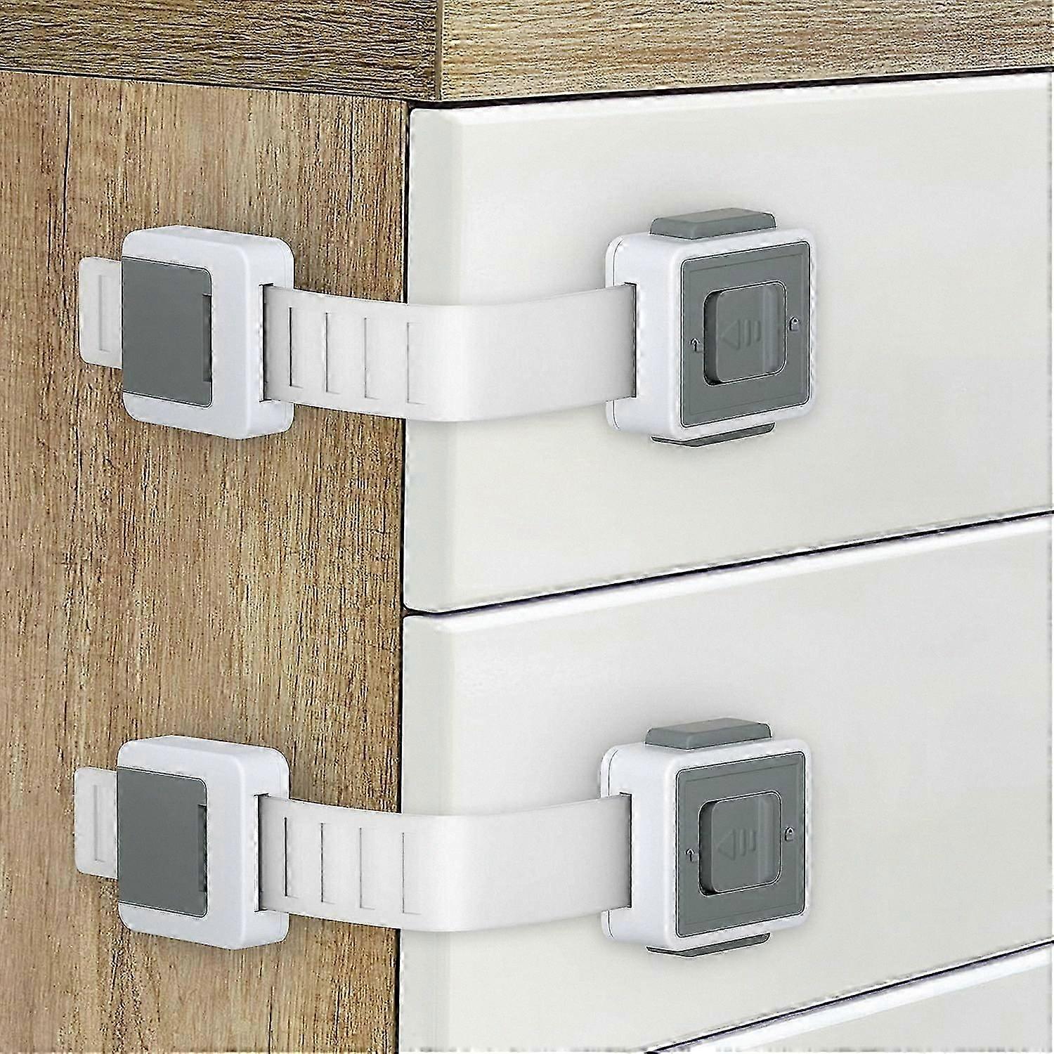 10 Pack Adjustable Childproof Cabinet Locks for Safety