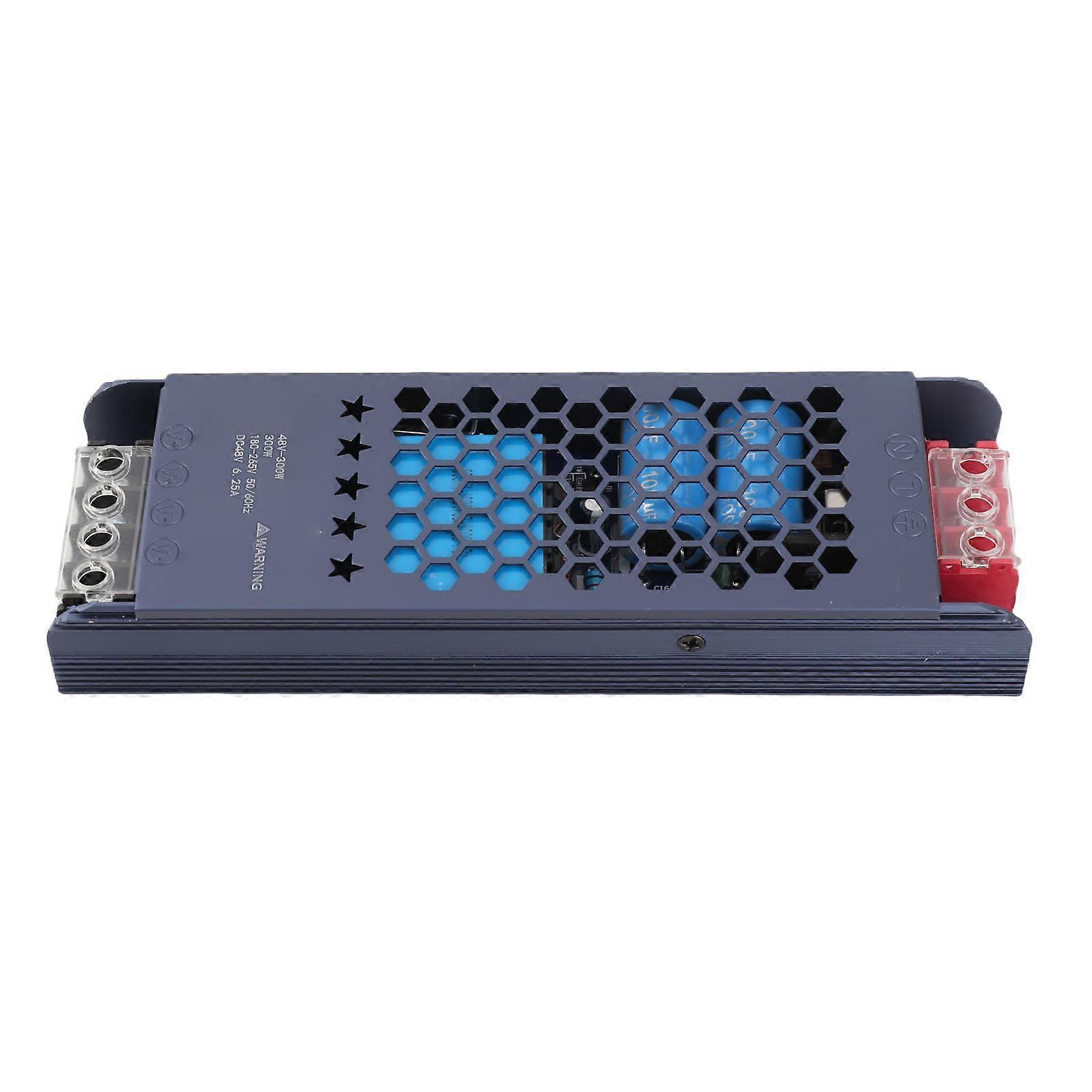 Qukaim LED Power Supply LED Switching Power Supply Driver, Magnetic Light Transformer, 48V AC180-250V, 300W, 6.25A, Long Strip