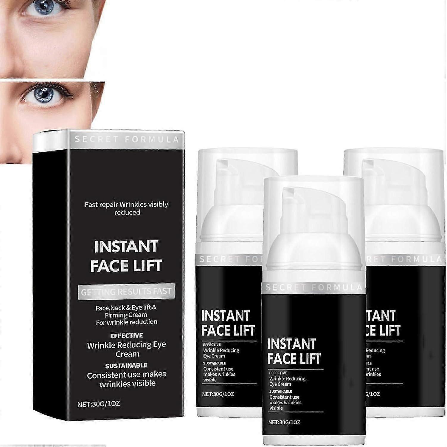Instant Firming Eye Cream for Puffiness and Wrinkles, Anti-Ageing Eye Cream for Moisture, Against Wrinkles, Slip-on Eyelids and Swelling