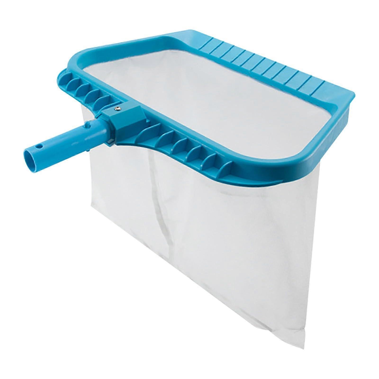 Pool Landing Net with Sturdy Frame, Fine Mesh Leaf Skimmer for Pool Cleaning, Deep Skimmer for Algae and Leaves (Blue)