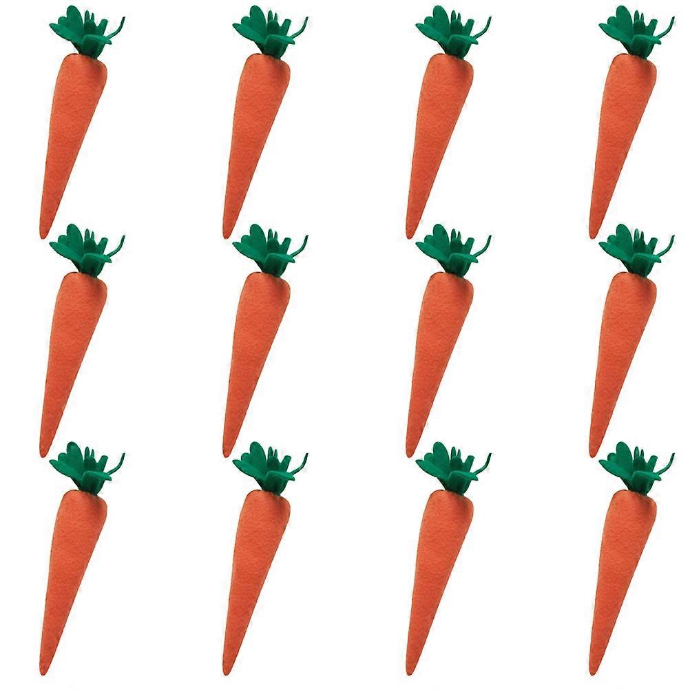 Decorative Carrot For Easter Party Creative Design Photo Shooting 19X4.5X4.5cm Assorted Decorative 12 Pcs
