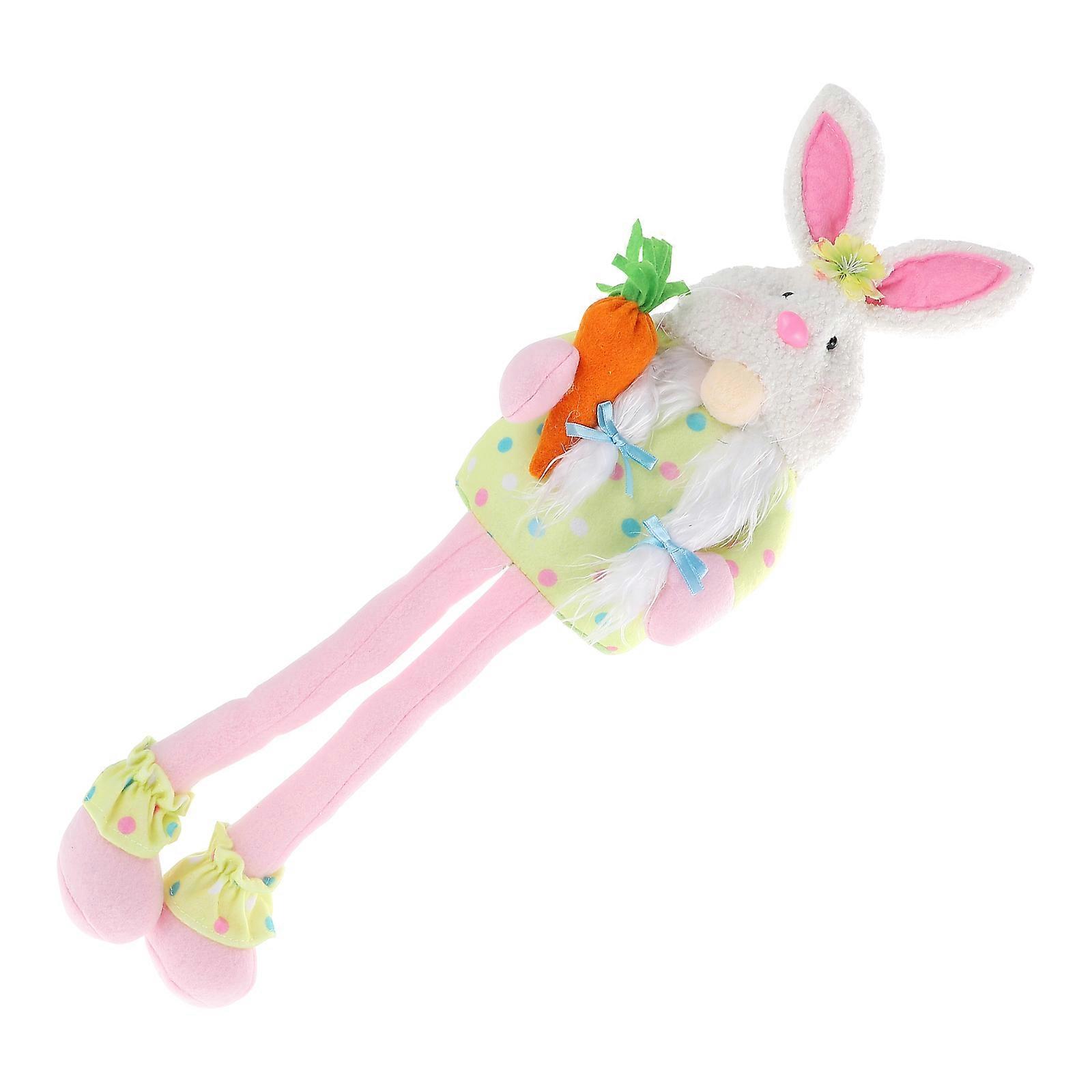 Creative Long-Legged Bunny Decor Item Suitable For Women And Children In Pink Color With 1 Set