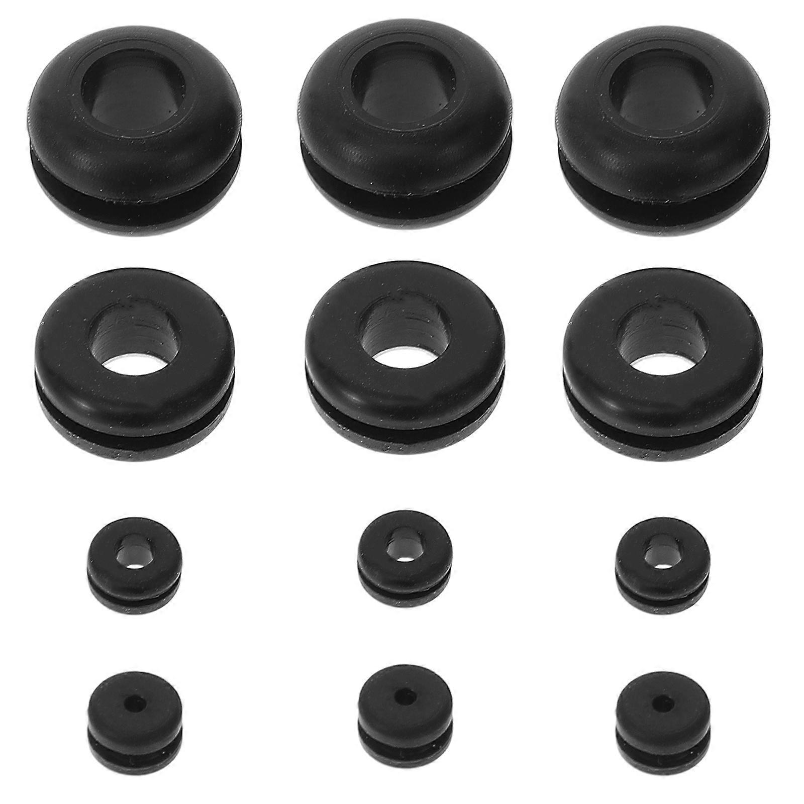 Cable Grommet Kit 40Pack For Electrical Cables In Black For Use In Wet Conditions Featuring Multiple Hole Sizes