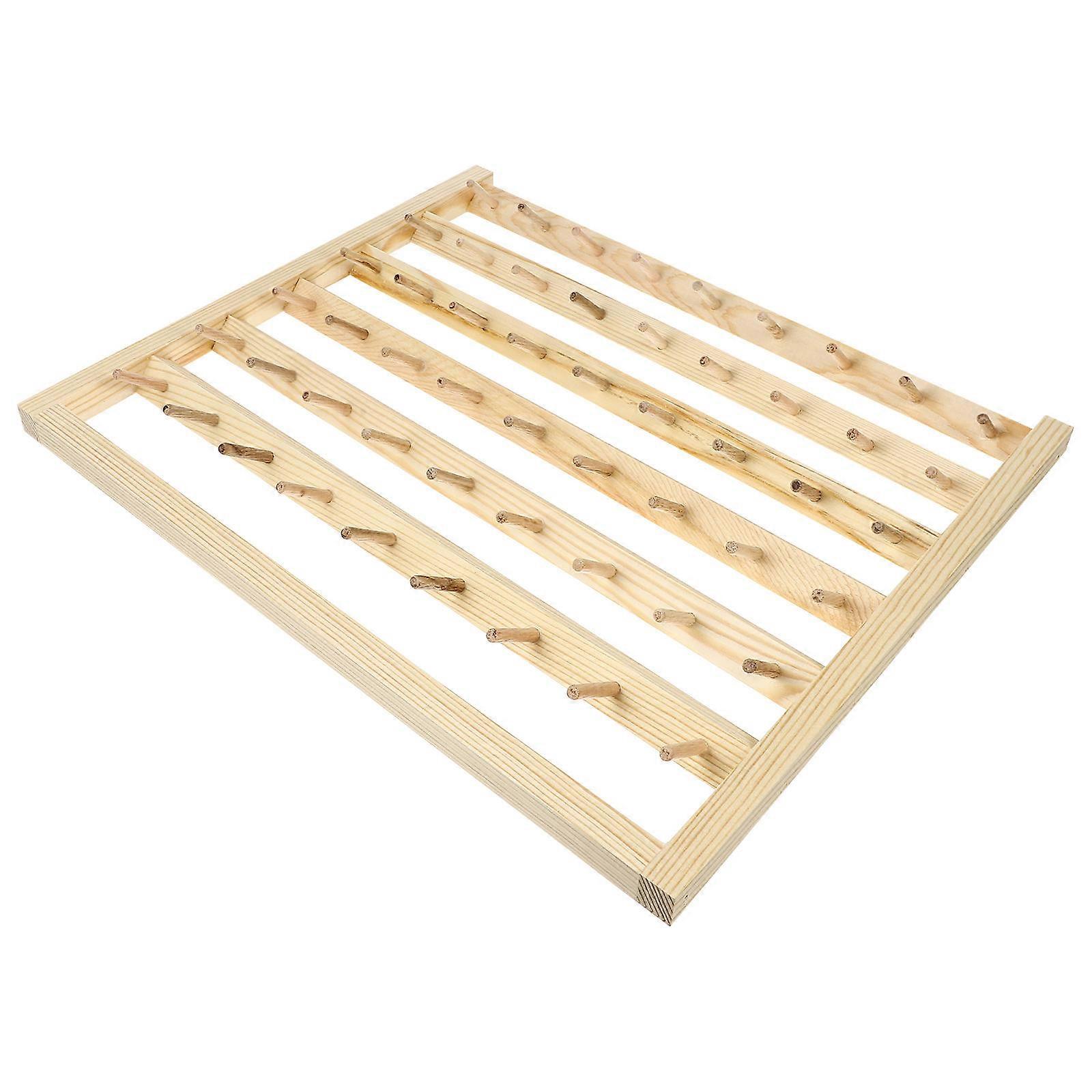 Wood Spool Stand Wall-Mounted Sewing Thread Organizer For Craft Projects 3X34X41CM 1Set