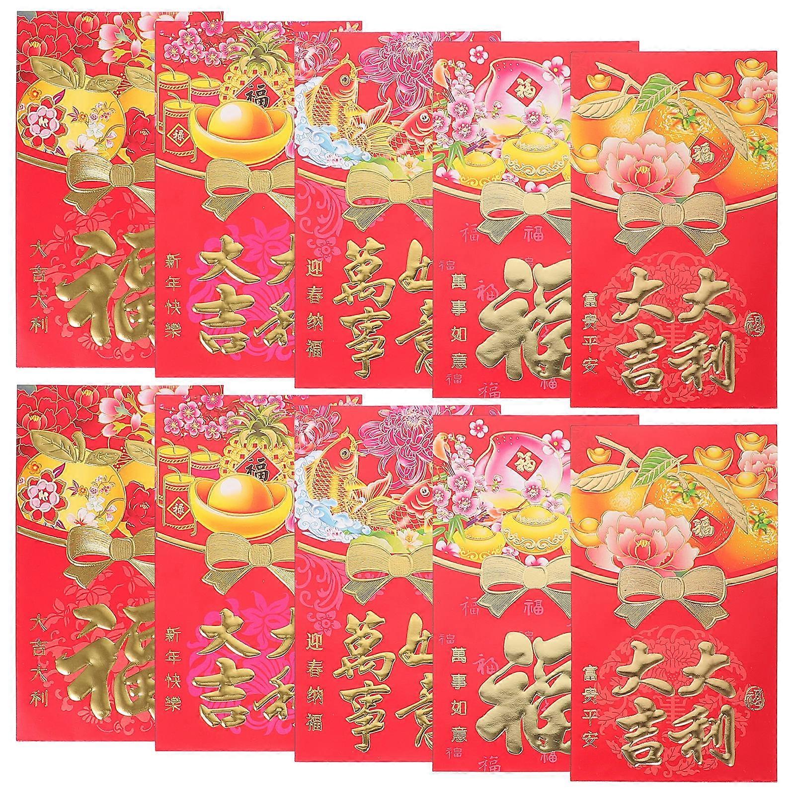 Chinese New Year Money Pockets 50Pcs Red Envelopes For Friends In 16x9cm Rectangular Shape Ideal For New Year Celebrations