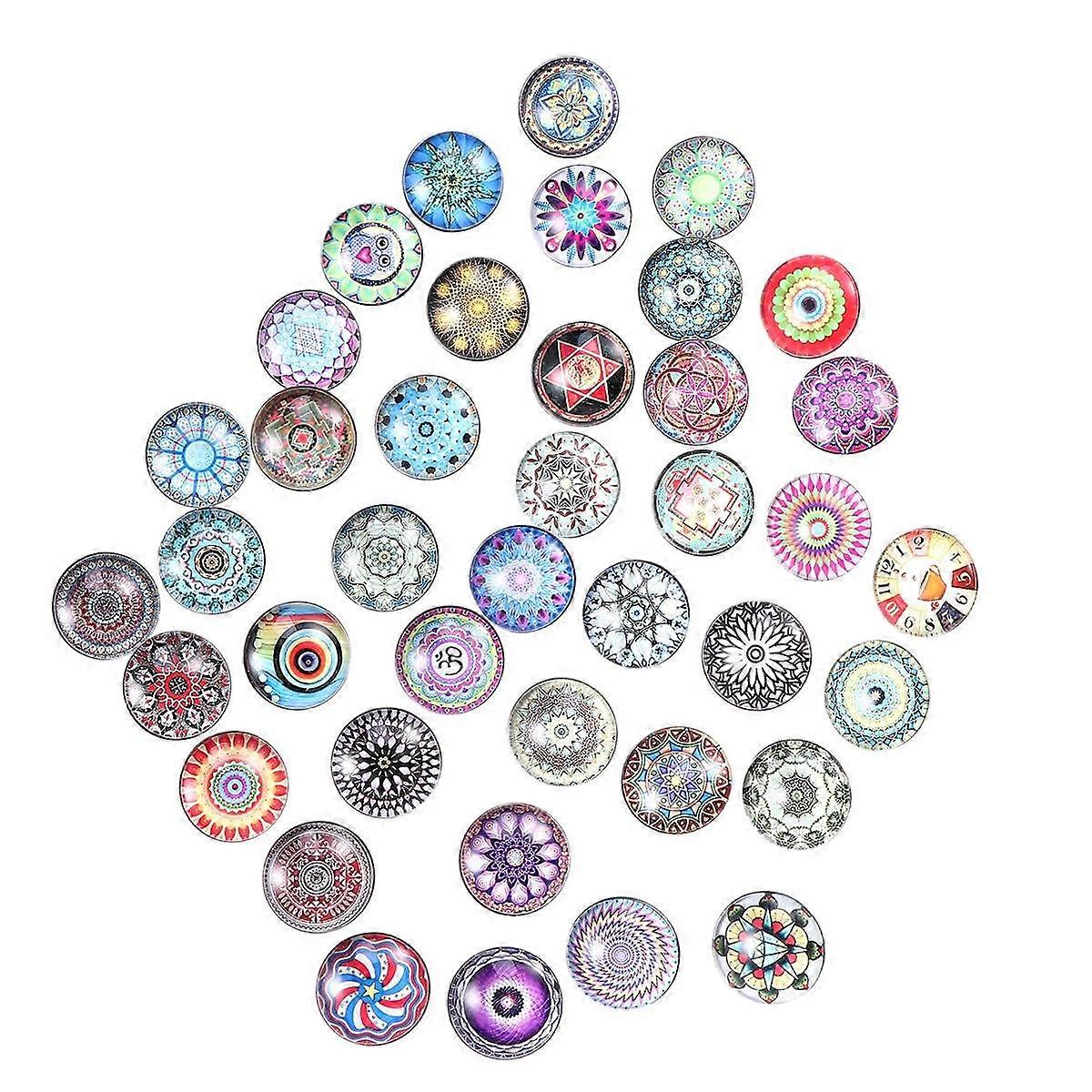 Decorative Round Snap Buttons Jewelry Charms 18mm Mixed Color For DIY Projects And Artists 20Pcs