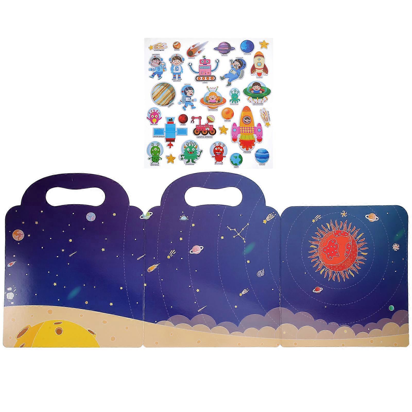 1 Set Reusable Educational Sticker Book for Creative Learning & Playtime Fun for Boys – Ideal for Home, Nursery & Kindergarten Use
