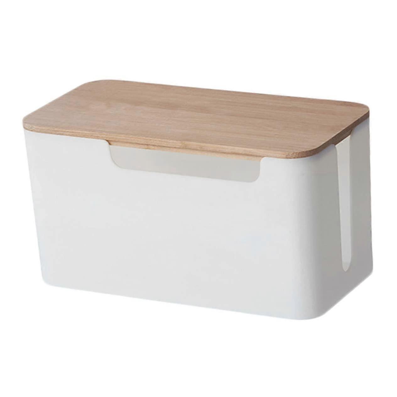 1 x Box Storage Box Wire Hub Storage Case Cable Hide Plug Power Cable Tray Plug Box Socket Container Socket Organiser ABS White