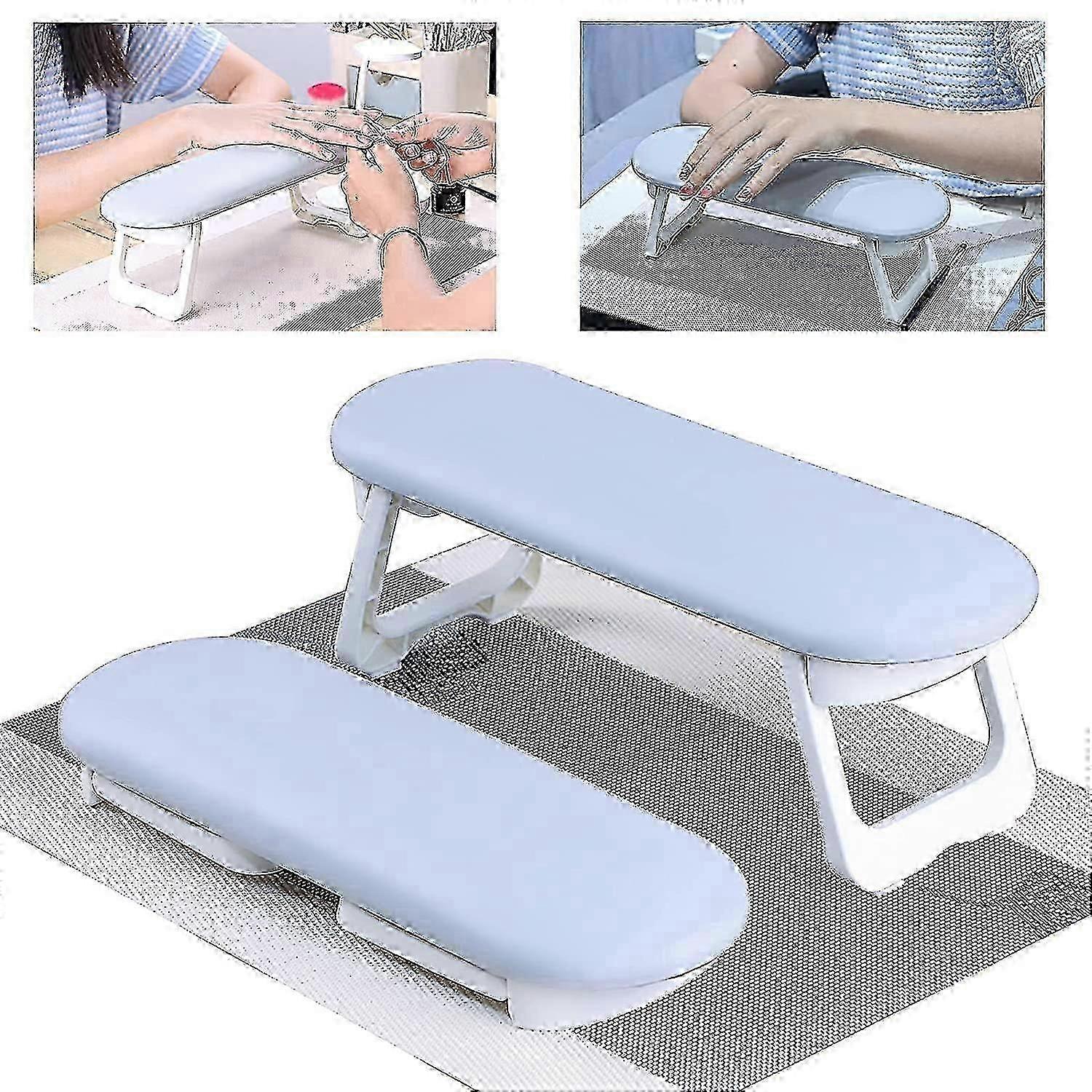 2025 Foldable Nail Arm Rest, Pu Leather Nail Hand Rest For Nails Tech With Table