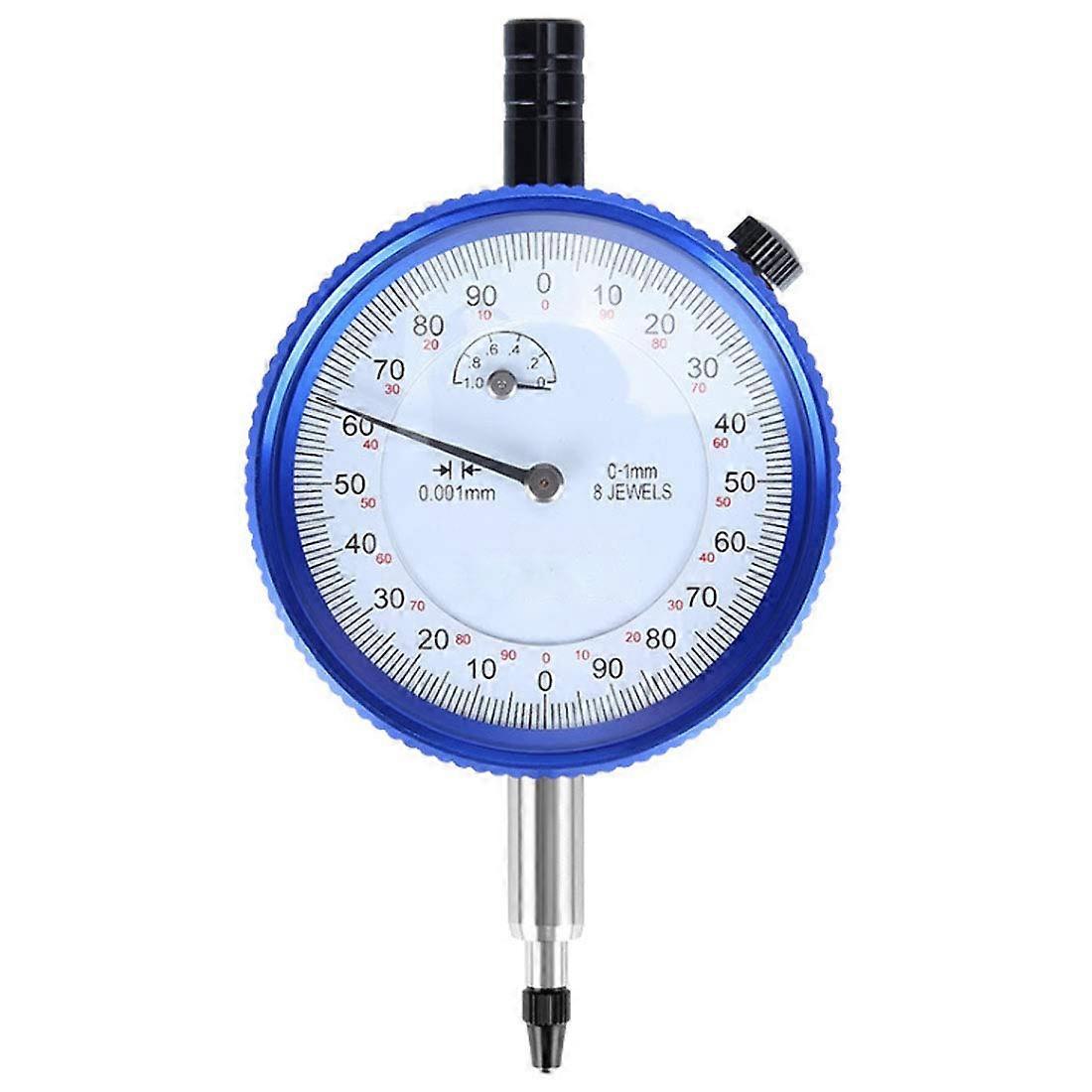 Dial Gauge 0-1mm High Precision Measuring Tool, Shockproof Mechanical Gauge, Metrology Test Instrument