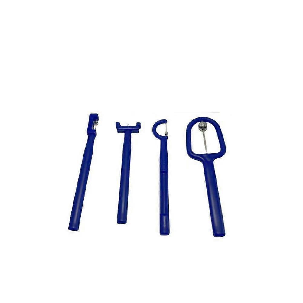 4pcs Kids Tongue Tip Lateralization Elevation Tools Tongue Tip Exercise Set Oral Muscle Training Tool Autism Speech Therapy Tools Blue