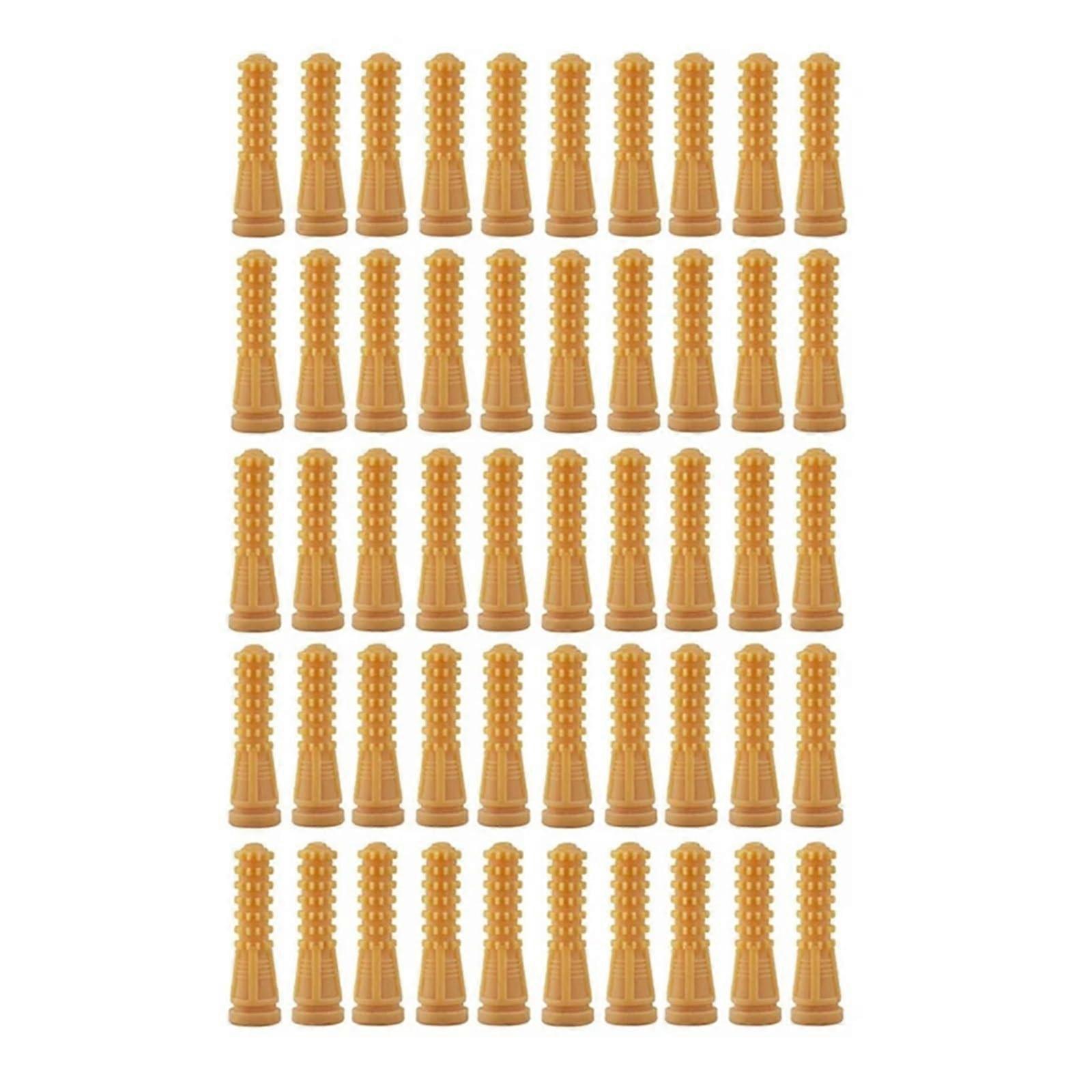 Pack of 50 Chicken Picking Fingers, Durable Rubber Poultry Feathers for Chickens, Ducks, Quail, and Geese, Yellow