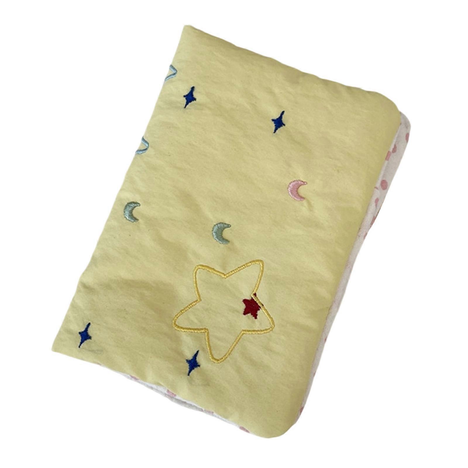 Multi Functional Travel Document Organizer Pouch With Star Stitching Storage Case Portable Passport Cover For Traveler  Yellow