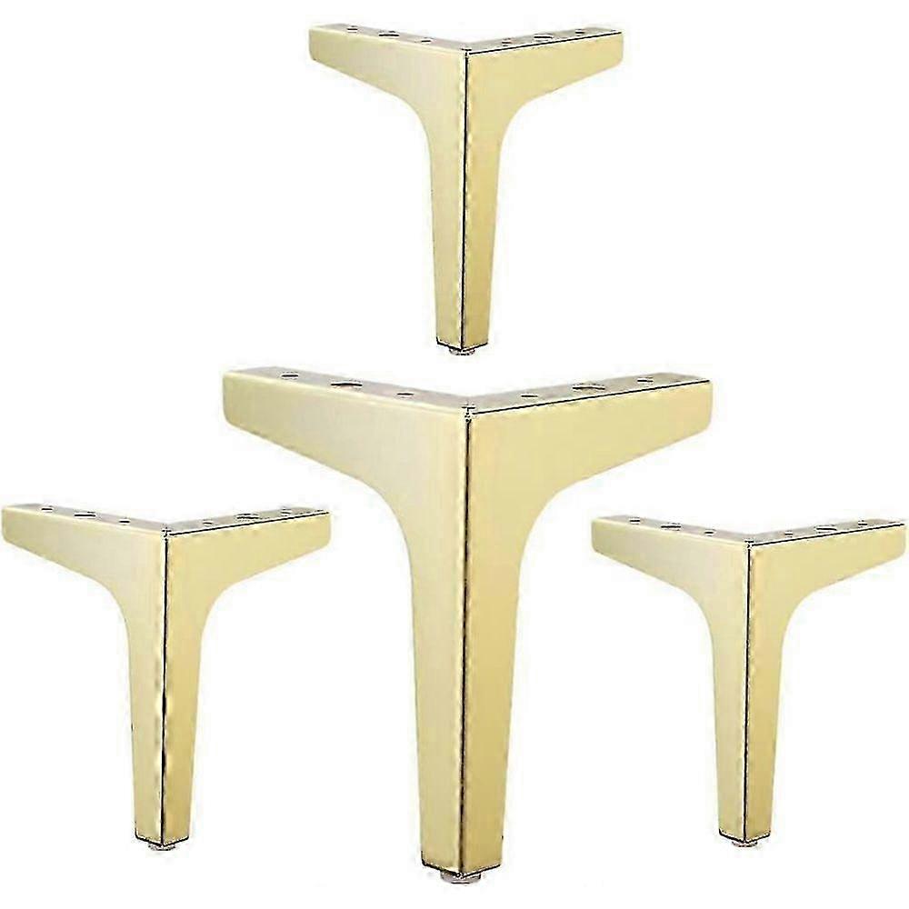 コンテンポラリー家具ソファサポートレッグメタルトライアングルフィート(ゴールド、3.93インチ)4個17CMゴールドSZRH A-D