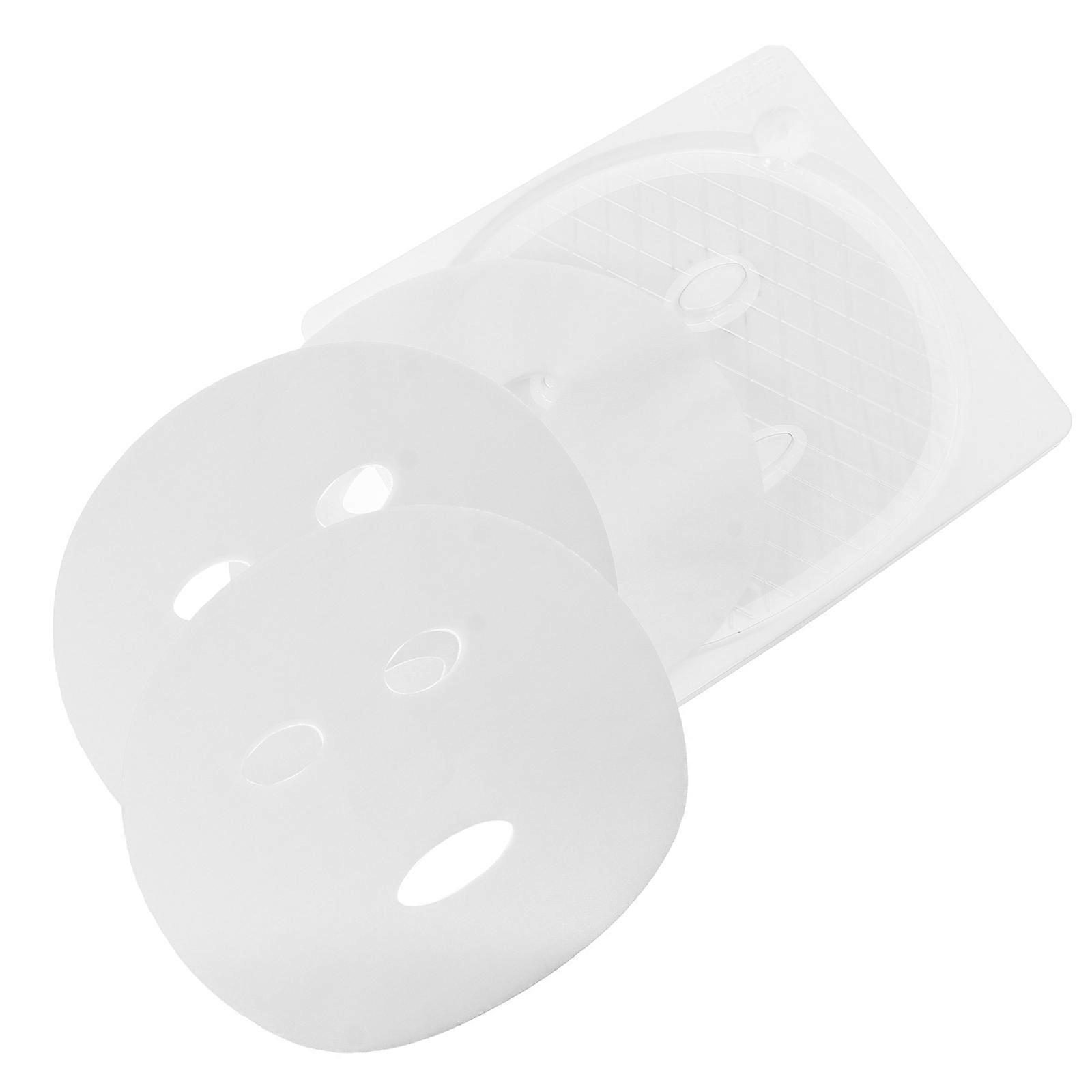 Facial Mask Molds Reusable Square Plates for Diy Masks Plastic White Portable Function 1Set