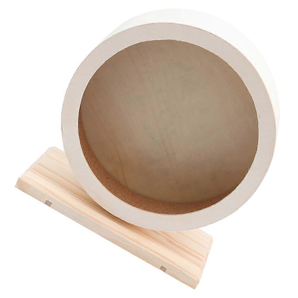 Silent Wooden Hamster Running Wheel with Stand – Large Quiet Exercise for Small Pets Including Hamsters, Guinea Pigs, and Gerbils – Durable Rodent