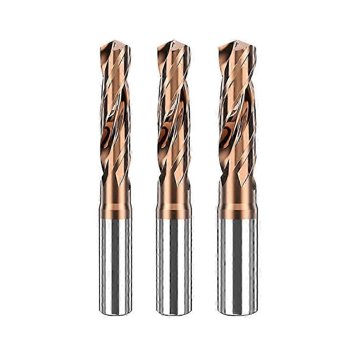 3PCS Solid Tungsten Carbide Drill Bits 3.0/4.0/5.0mm Non-Standard Diameter, External Cooling, High Precision
