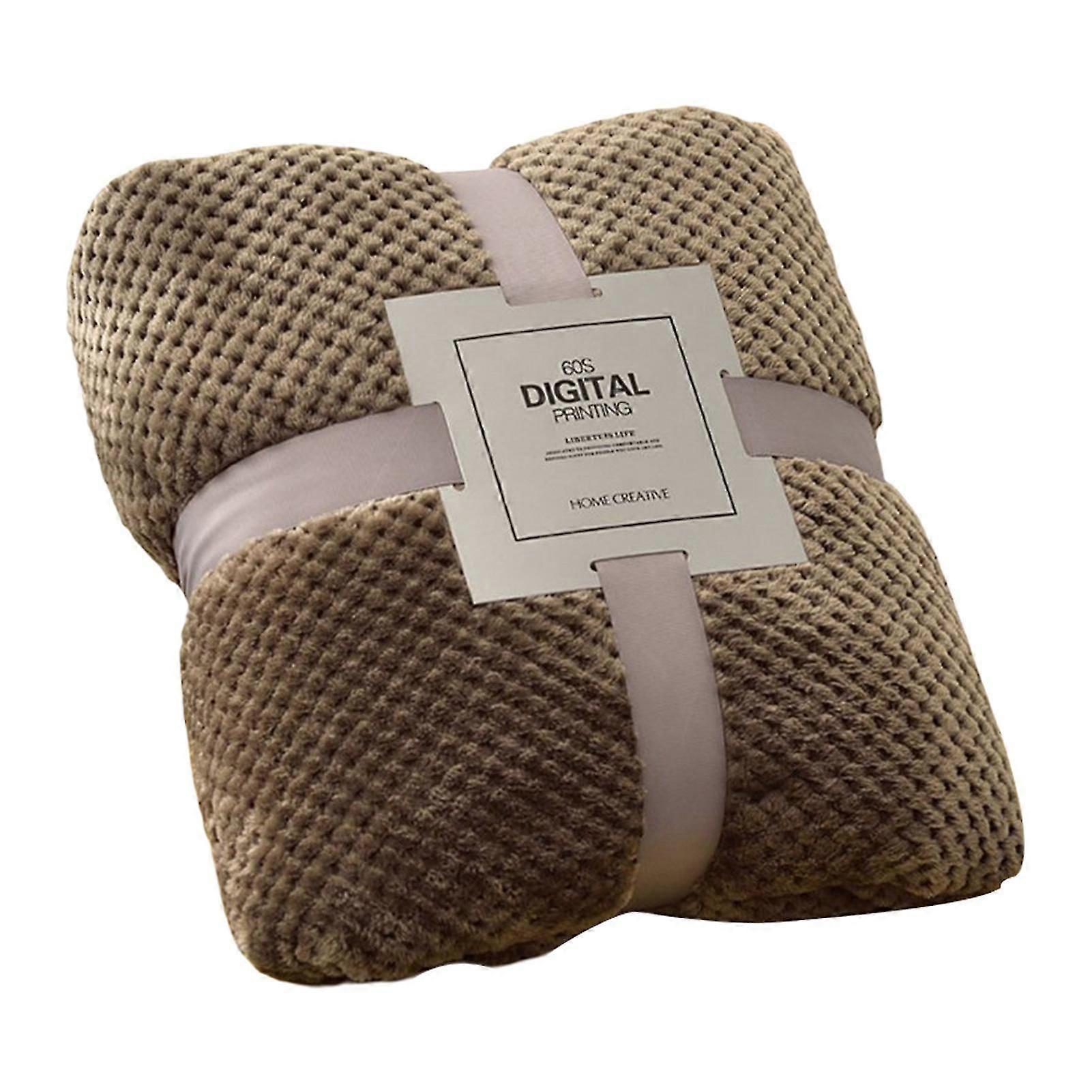Solid-color Throw Blanket Multipurpose Lightweight Blanket for Sofa Bed