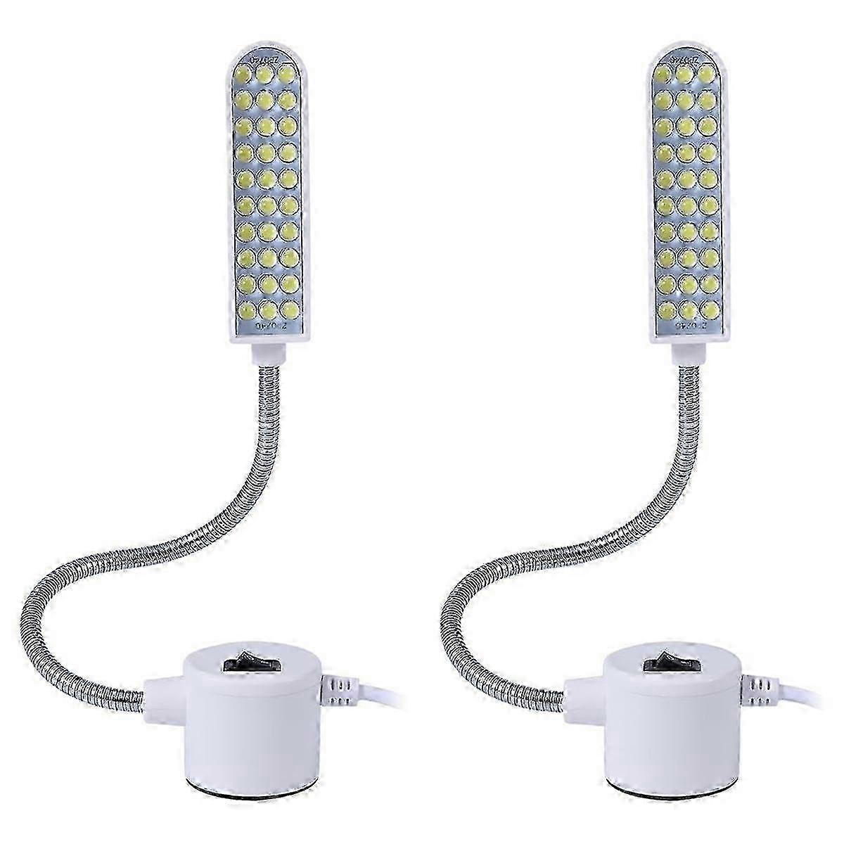 2-pack of 30-LED Sewing Machine Lights with a magnetic base and flexible gooseneck, a portable EU Edition work light