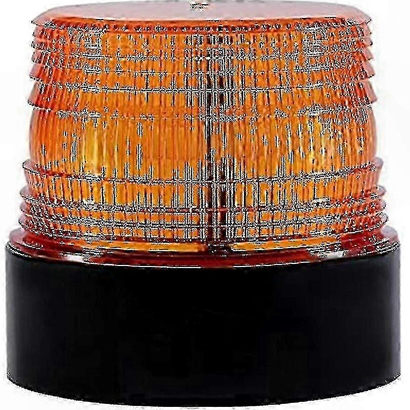 Amber 12V 12W Rechargeable Strobe Light with Magnetic Base, Waterproof Emergency Beacon, 200m Visibility Range