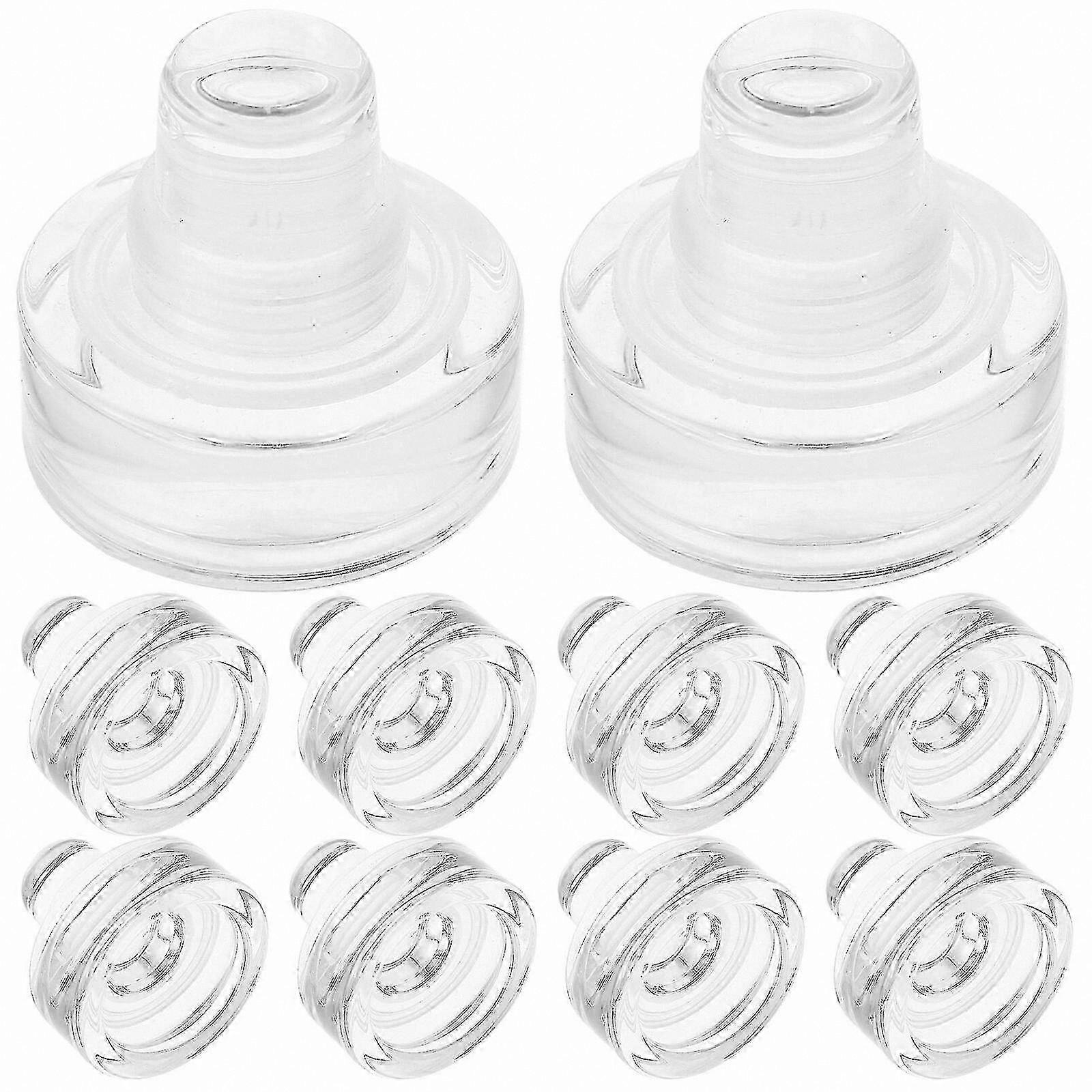 10 Pack Glass Wine Bottle Stoppers - T-Shape Design for Reusable Sealing