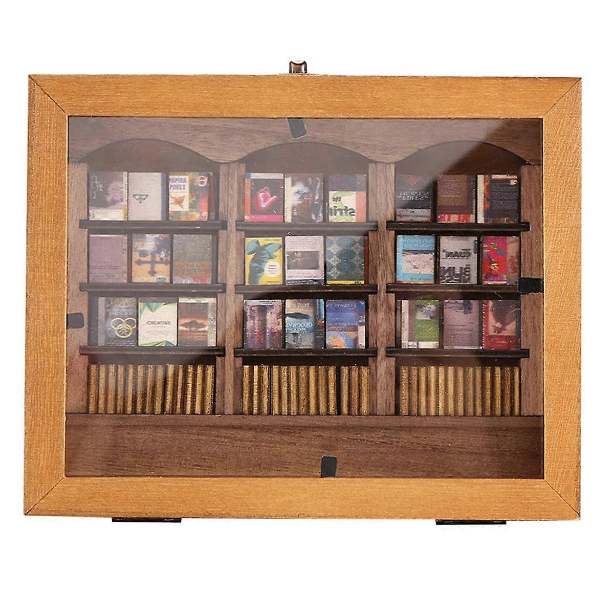 Mini Bookshelf, Shake Away Your Anxiety Bookshelf,Miniature Bookshelf