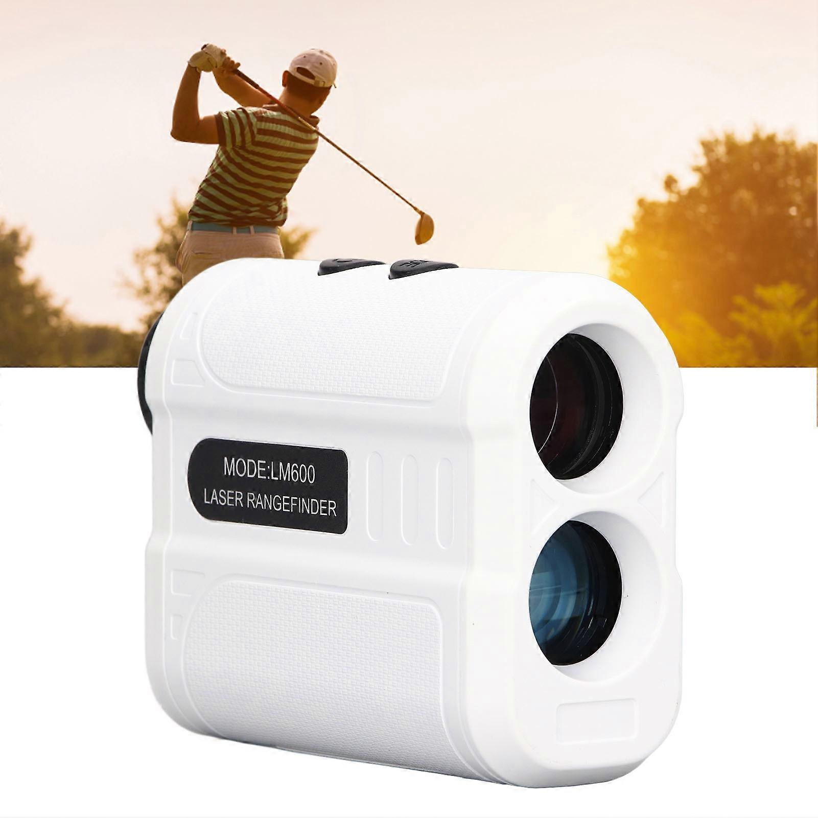 Waterproof 600M Rangefinder 6X LCD Display White Distance Meter