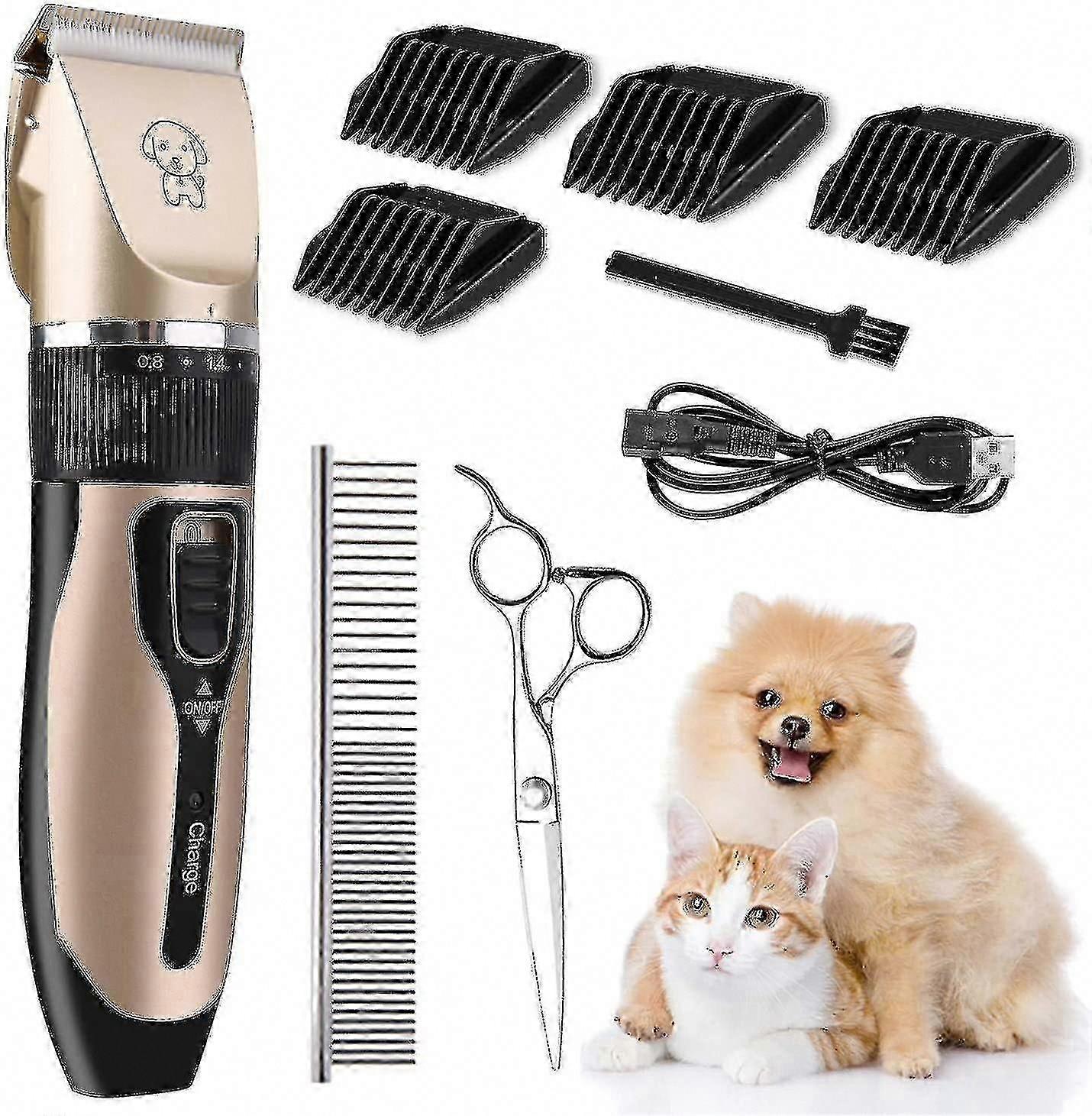 太い長毛の犬のためのサイレントバリカン、プロのコードレス充電式ペットバリカンWG