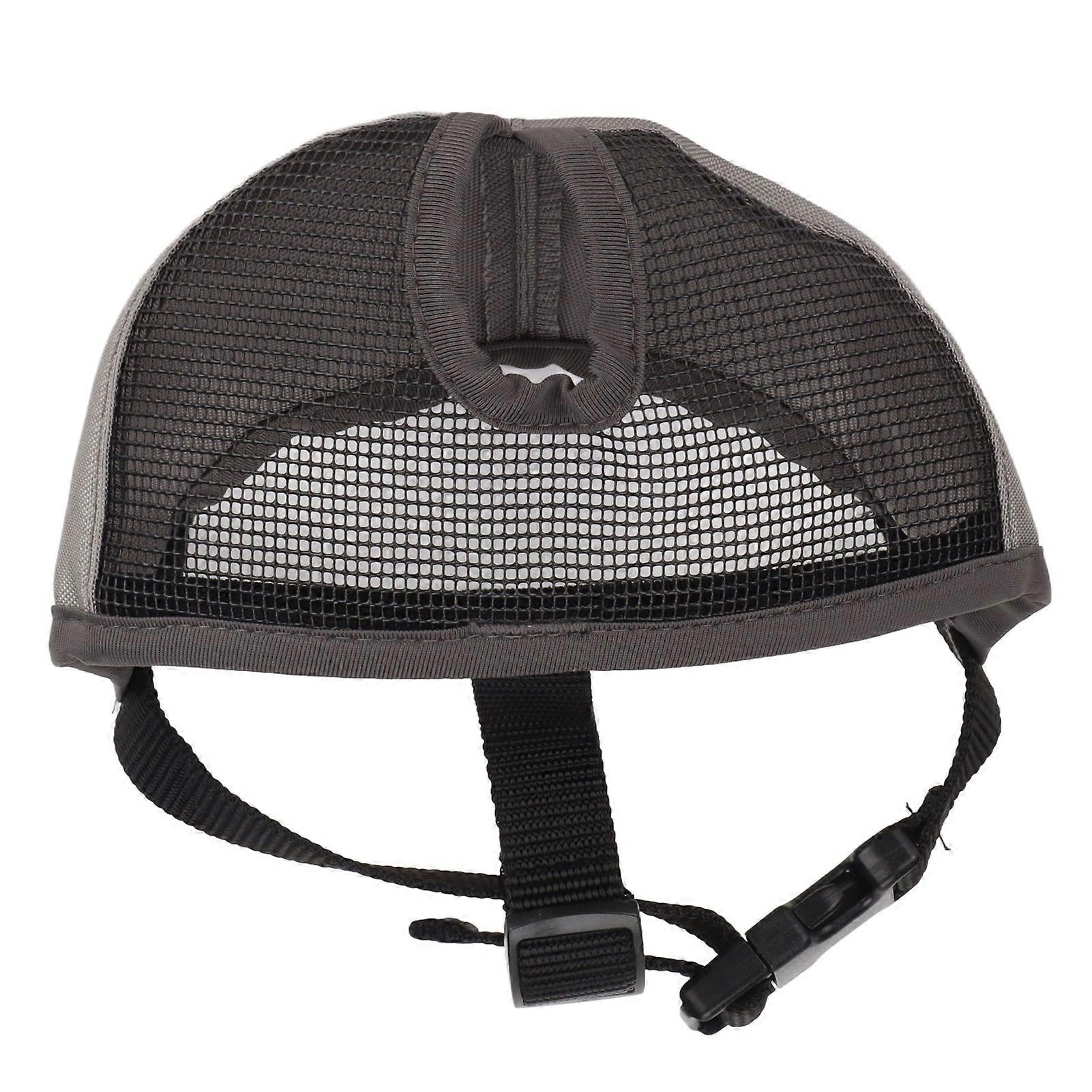 Adjustable Gray XL Bulldog Mesh Muzzle for Barking & Biting Training