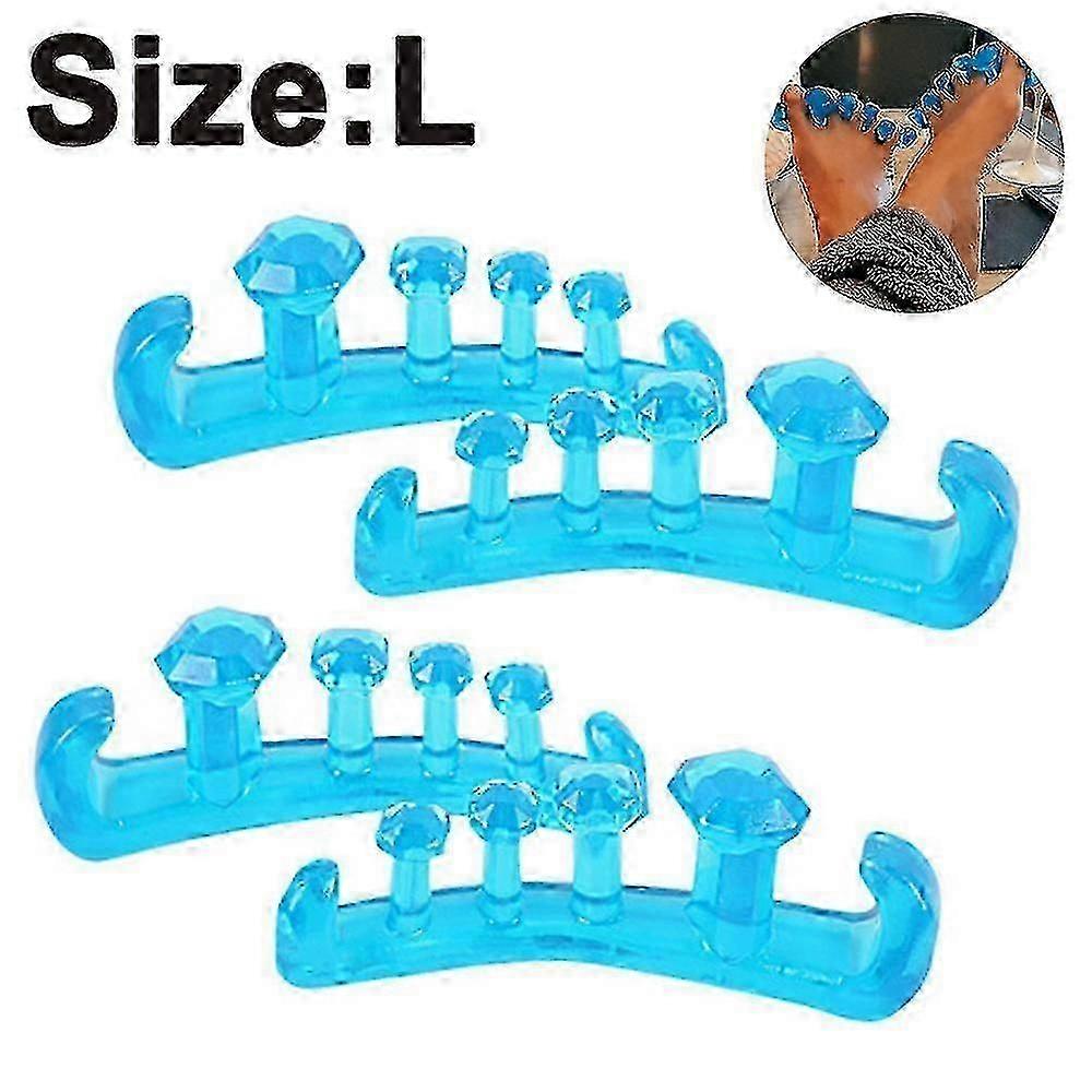 Toe Separators For Overlapping Toes - Hammer And Crooked Toe Straighteners-blue L