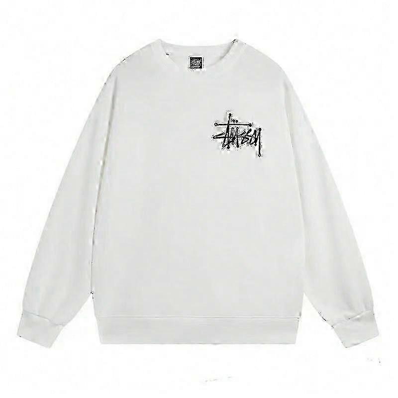 Tops de Lazer Soltos com Gola Redonda Stu para Homens e Mulheres