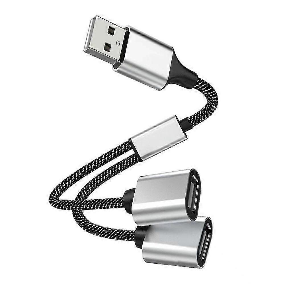 USB 2.0 4 Port Hub Splitter Adapter with OTG Functionality for Laptop Computer Data Transfer
