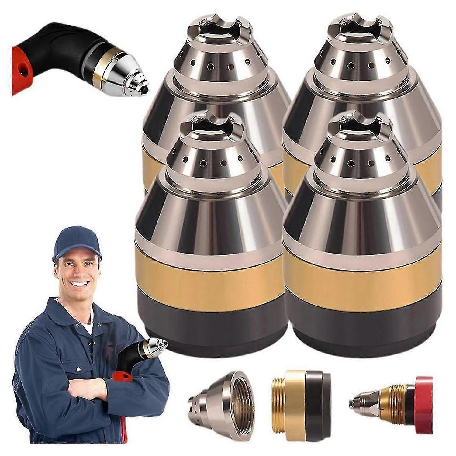 P80 Plasma Cutting Nozzle Protective Cover, Electrodes Cover (4Pcs)