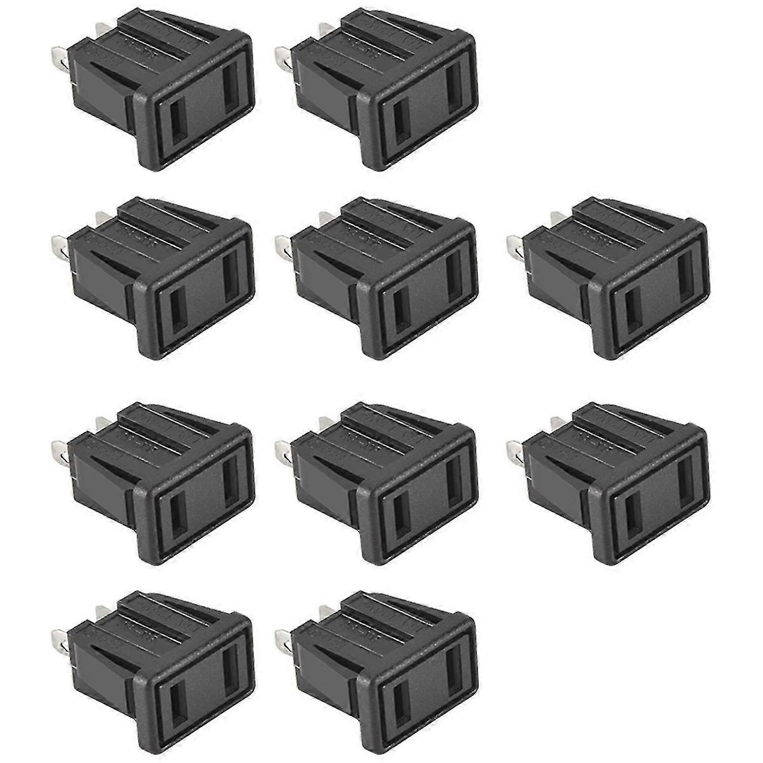 10 x US Type Panel Mounting AC Power Socket Outlet AC 250V 10A