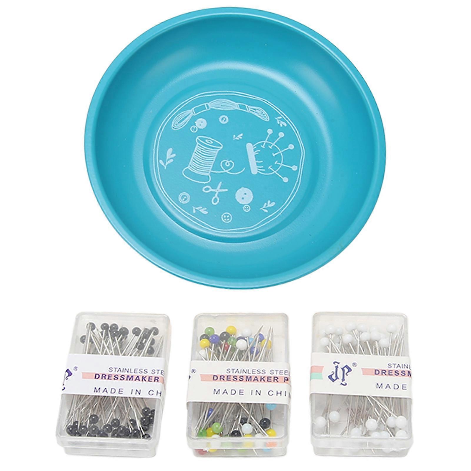 Bol magnétique avec 150 aiguilles à perles, support d'épingles à coudre en acier inoxydable 430, pour broderie au point de croix, vert