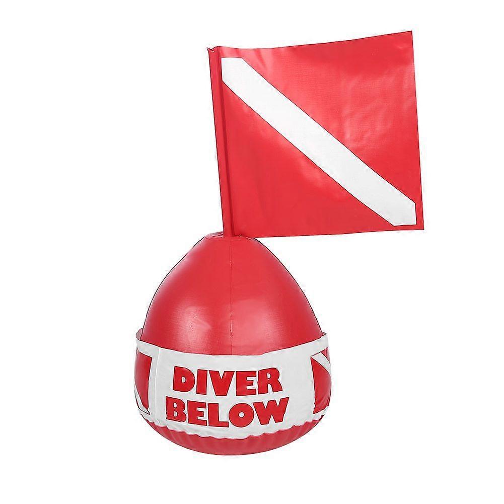 PVC Diving Surface Marker Inflatable Signal Floater Dive Bouy Ball with Flag