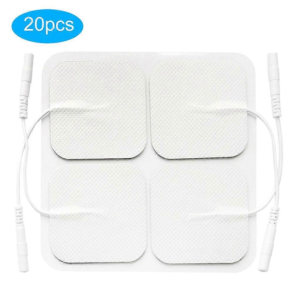 20Pcs 5x5cm Physical Therapy Massage Stickings Nonwovens Recovery Silicone Contact Pin Rectus Abdominis Muscle Electrode Patches
