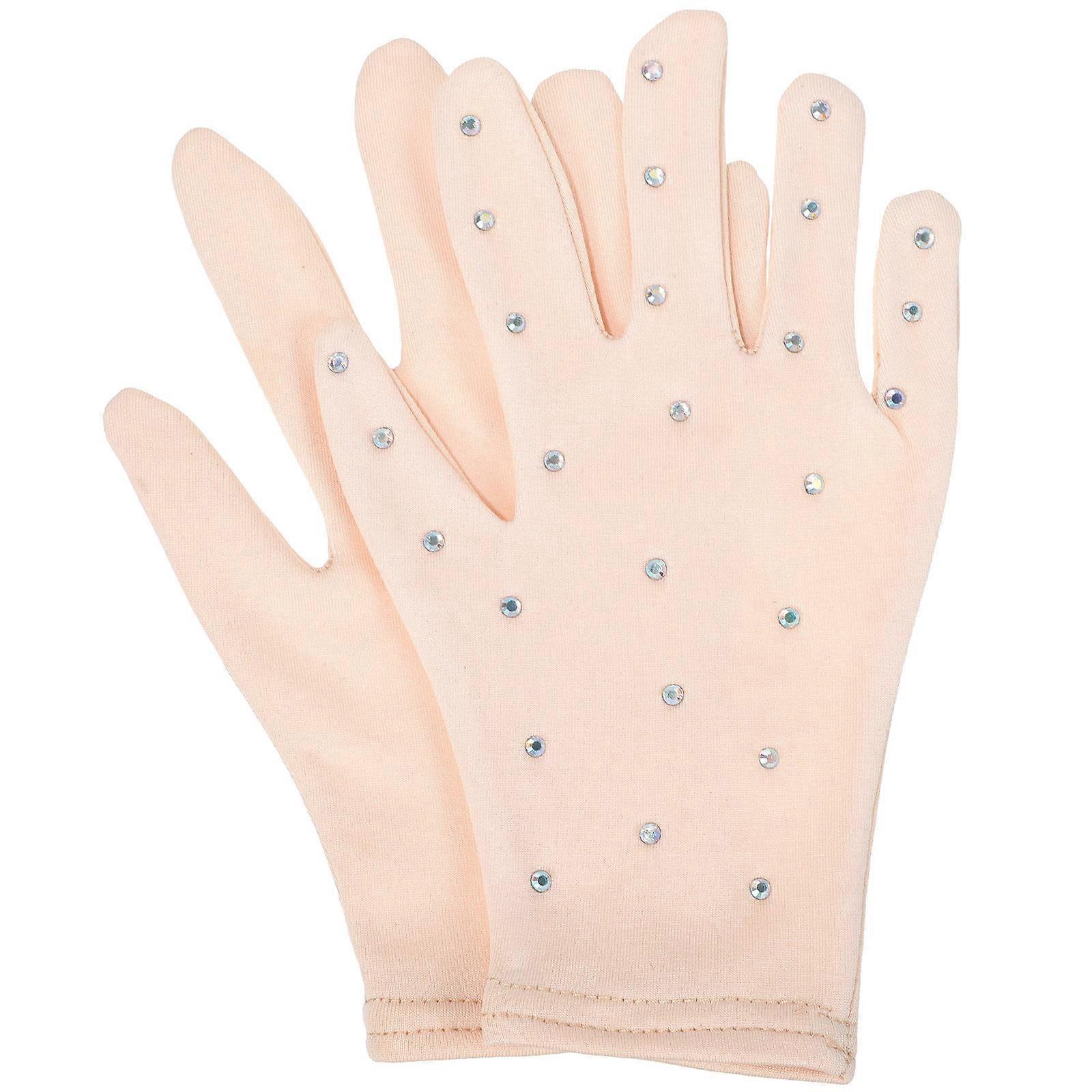 Performance Gloves Fitted for Party Ice Dance Pink Hand Protection 1 Pair