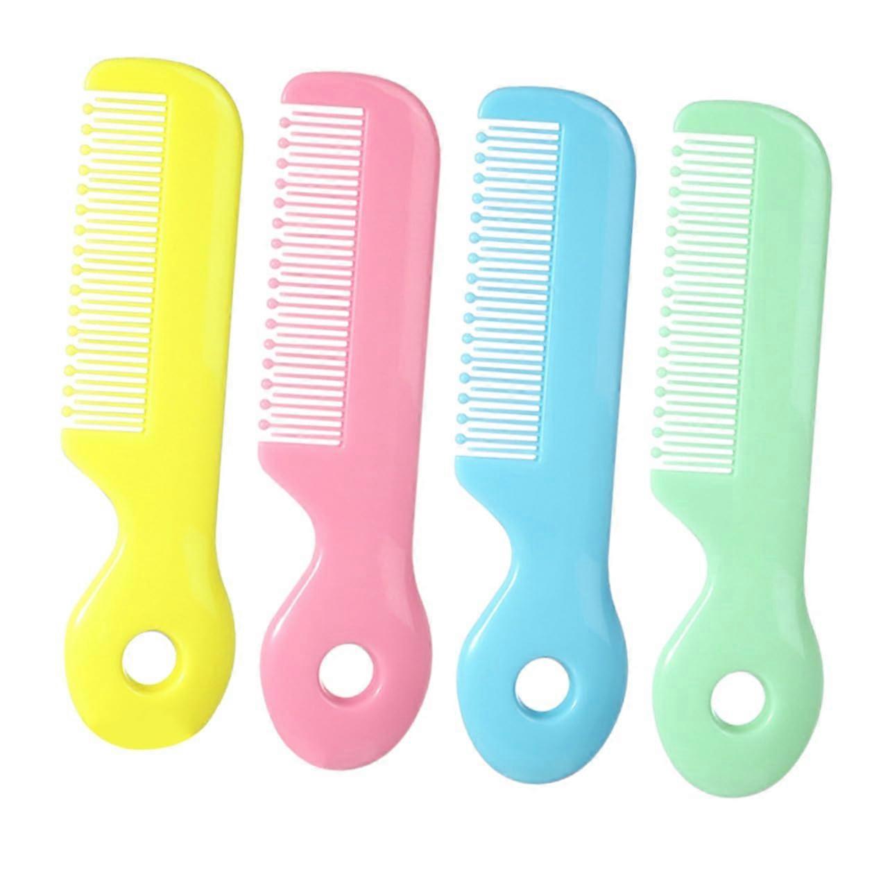 Hair Comb 4 Pack Soft Round Teeth Newborns Gentle Scalp Massage Detangling For Boys Safe Material