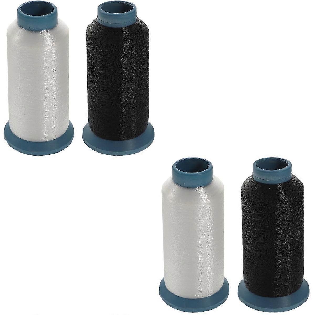 Braided Sewing Thread 4 Rolls Nylon Heavy Duty Threads for Hair Extensions Weaving