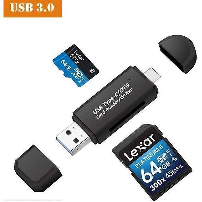 Eilife USB 3.0 Memory Card Reader, Type C SD/MicroSD Card Reader OTG Adapter for Macbook Pro, MacBook, iMac, Samsung